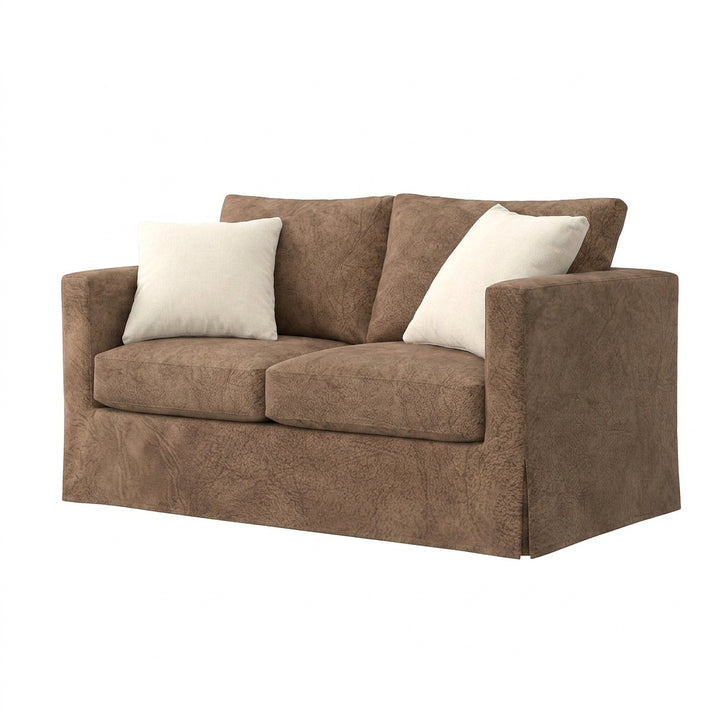Warm Brown SuedeTouch Custom Furniture Slipcover