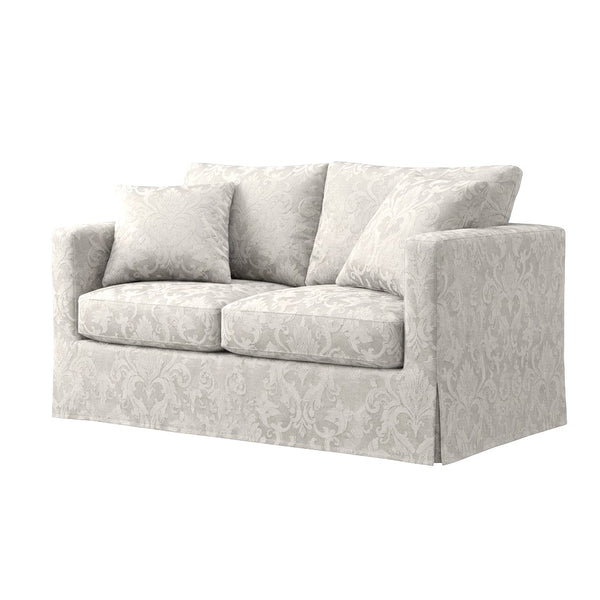 Taupe Floral Damask Custom Furniture Slipcover