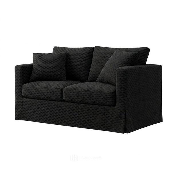 Checker Black Custom Furniture Slipcover