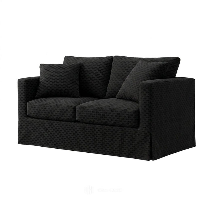 black sofa slipcover