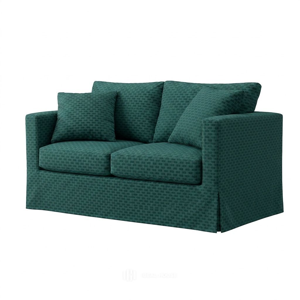 Checker Jade Sofa Slipcover