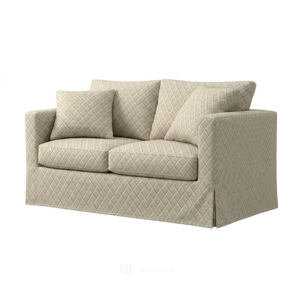 Steel Gray Lattice Custom Furniture Slipcover