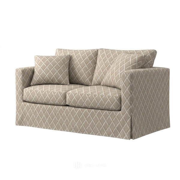 Ivory Lattice Custom Furniture Slipcover