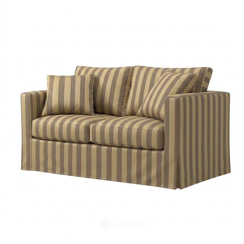 Damask Custom Sofa Slipcover