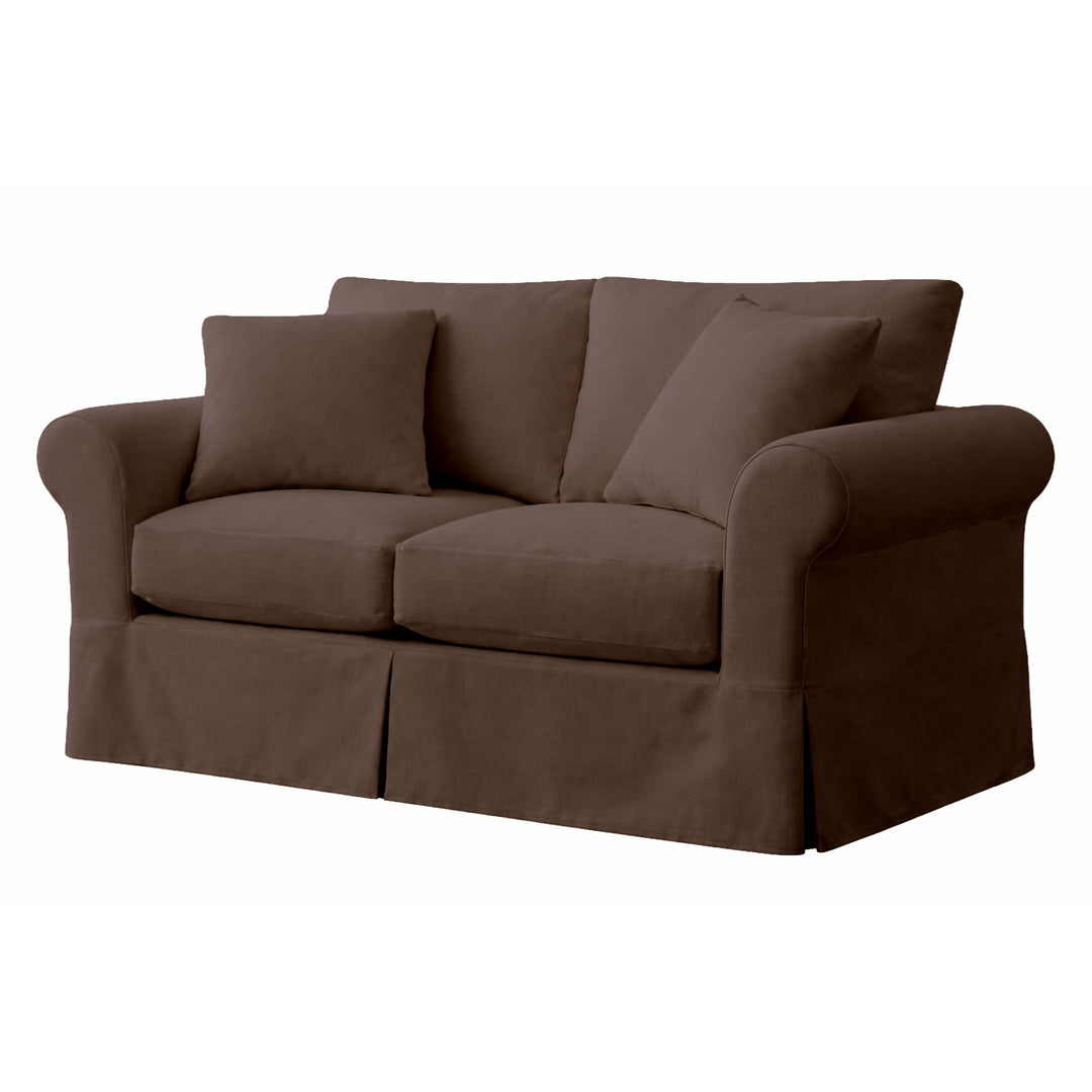 Chocolate Brown Heavyduty Canvas Custom Furniture Slipcover