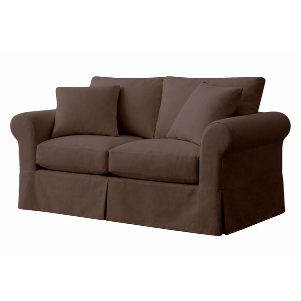 Chocolate Brown Heavyduty Canvas Custom Furniture Slipcover