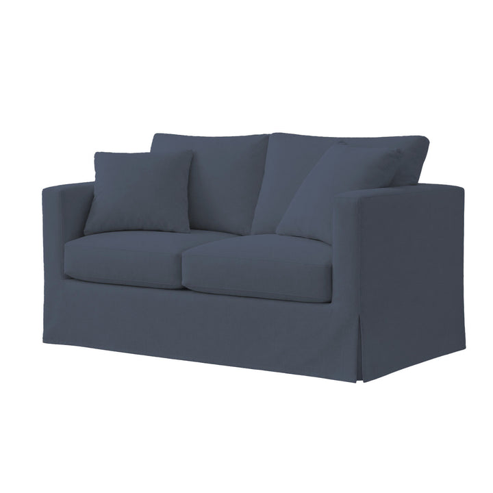 Navy Blue Canvas Custom Furniture Slipcover
