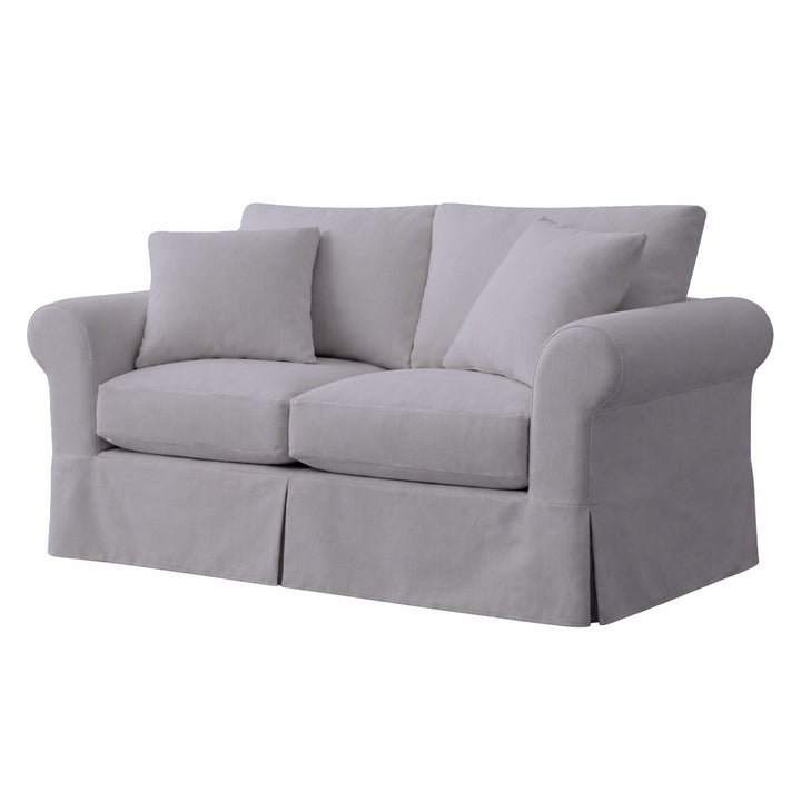 Gray Smoke Canvas Custom Furniture Slipcover