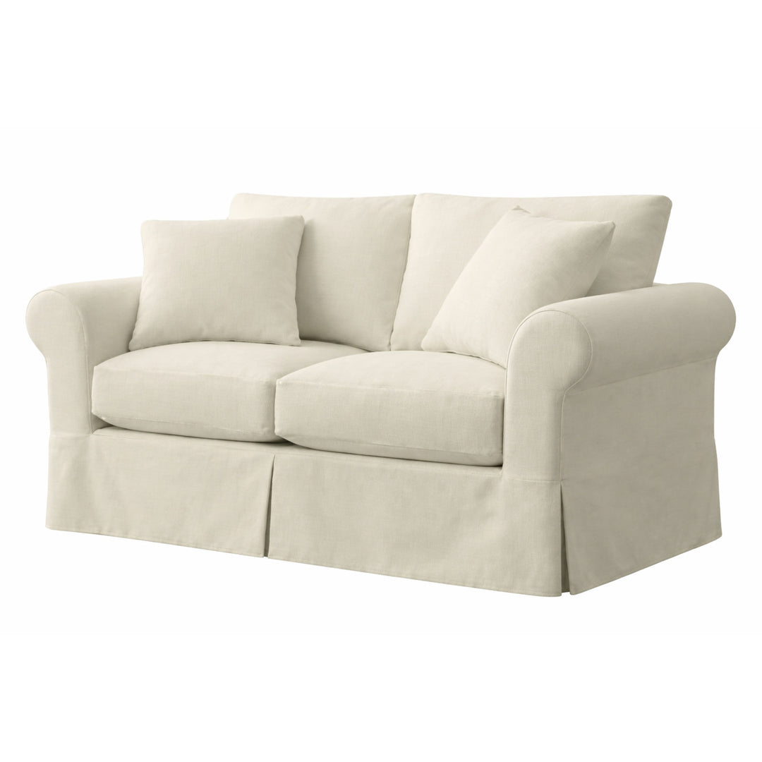 Off-White Twill Custom Furniture Slipcover