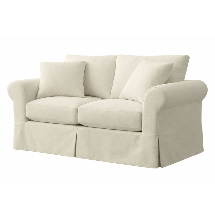 Off-White Twill Custom Furniture Slipcover