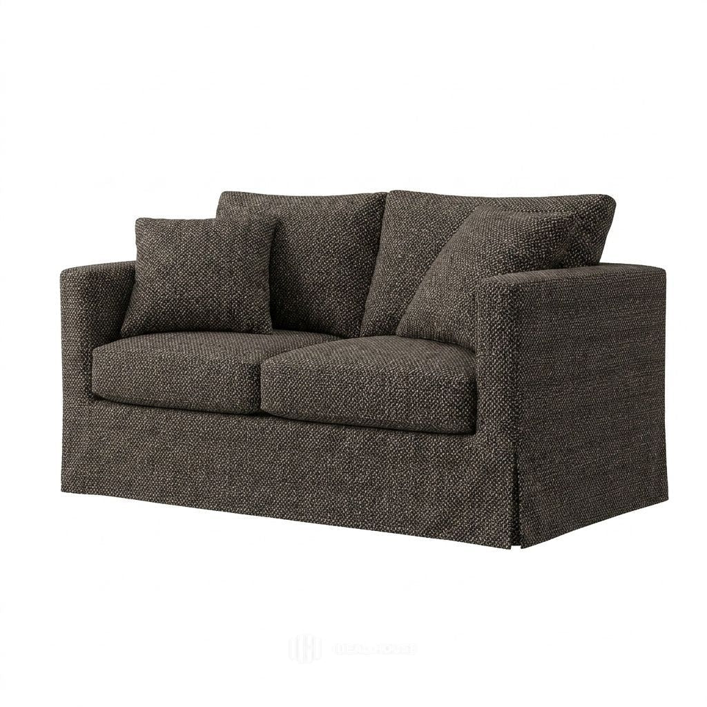 Midnight Charcoal Premium Weave custom chair & sofa slipcover in midnight charcoal