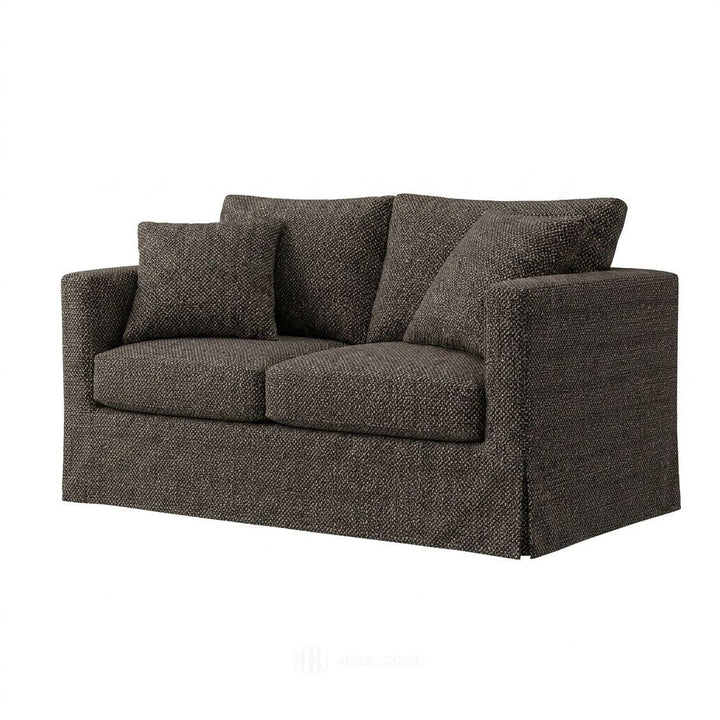Midnight Charcoal Premium Weave custom chair &amp; sofa slipcover in midnight charcoal