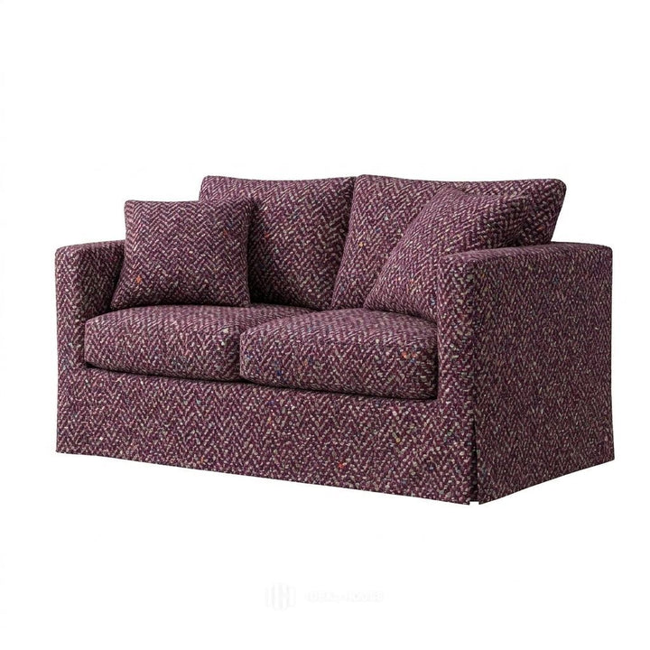 Ruby Cheer Premium Weave custom chair &amp; sofa slipcover in ruby red