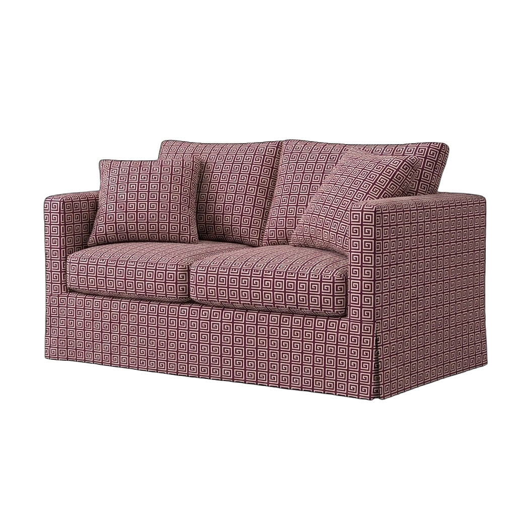Art Deco Plum Custom Furniture Slipcover