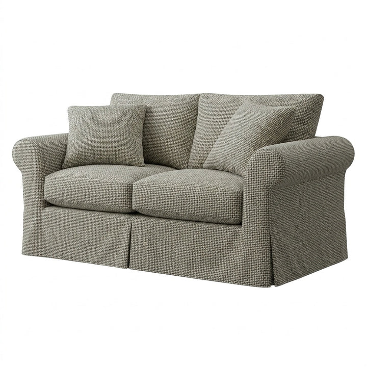 Dove Gray performance weave custom chair &amp; sofa slipcover
