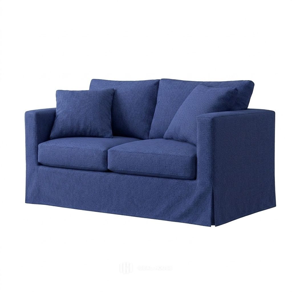 Royal Navy Outdoor Performance custom chair &amp; sofa slipcover in royal navy