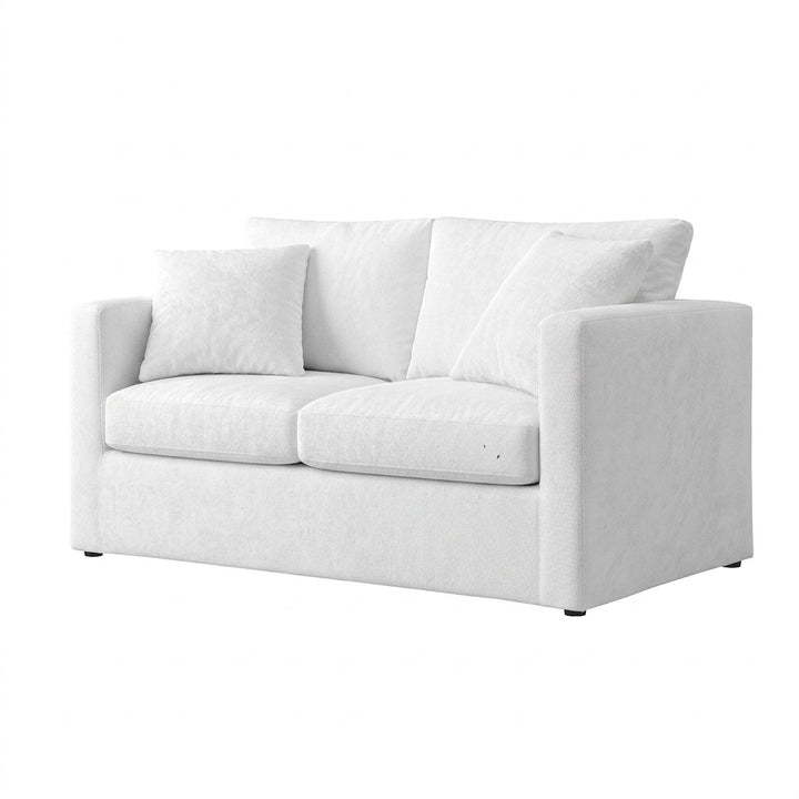 SoftCurve White Twill Custom Chair &amp; Sofa Slipcover