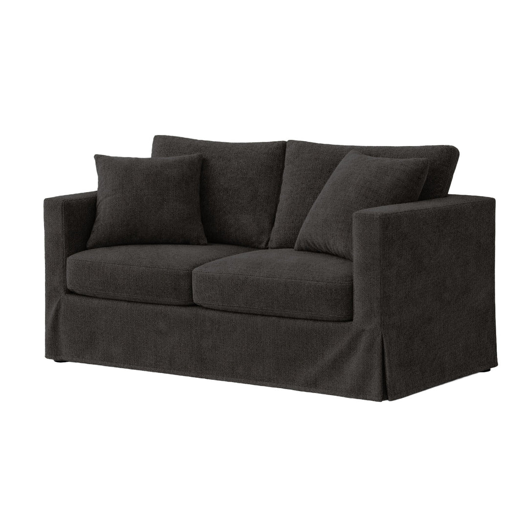 Ultra-soft Charcoal Black Chenille Custom Furniture Slipcover
