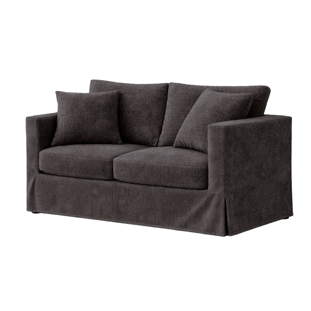 Ultra-soft Charcoal Chenille Custom Furniture Slipcover