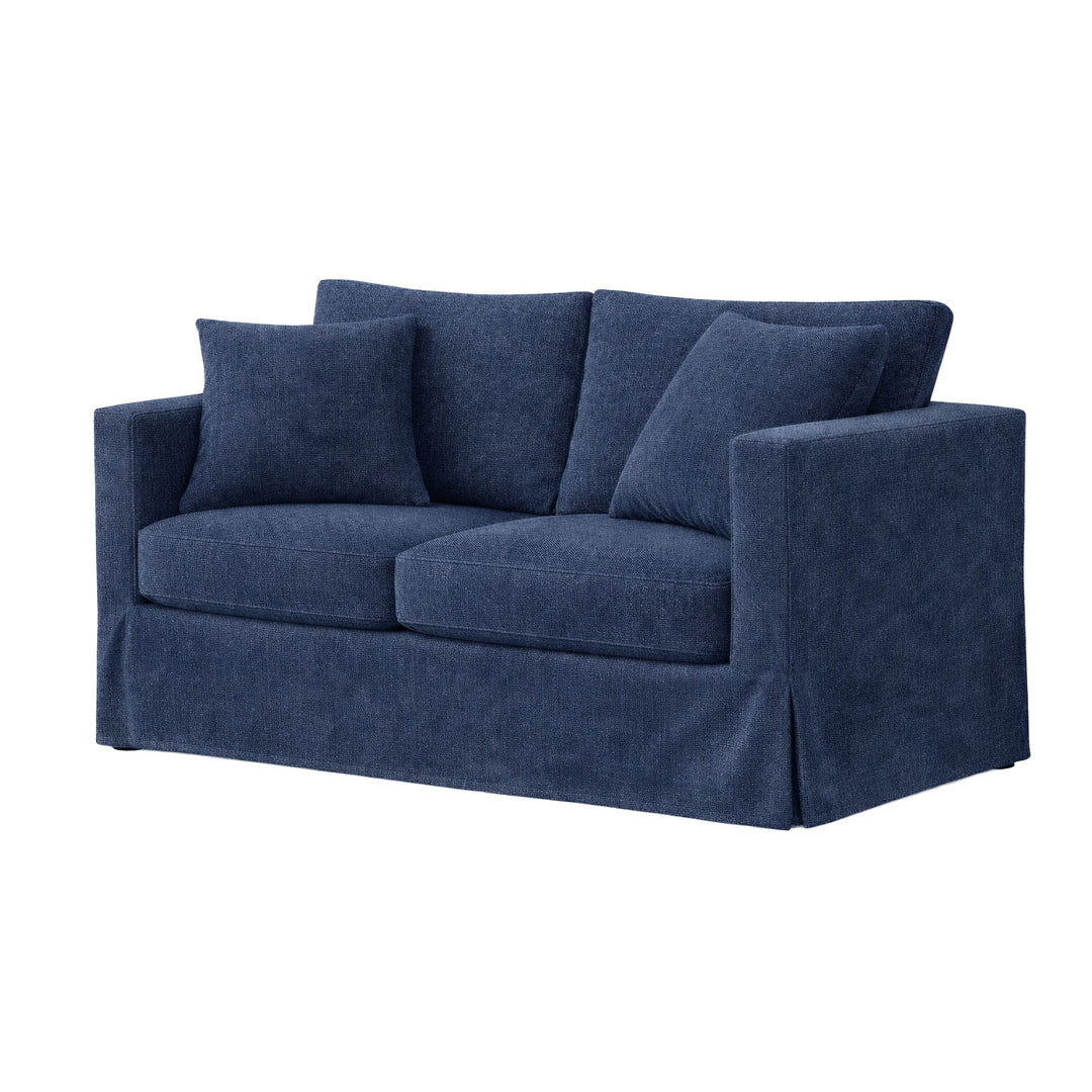 Blue Denim Canvas Custom Furniture Slipcover