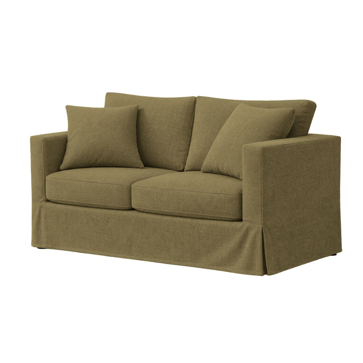 Olive Brown Heavyweight Canvas Custom Furniture Slipcover