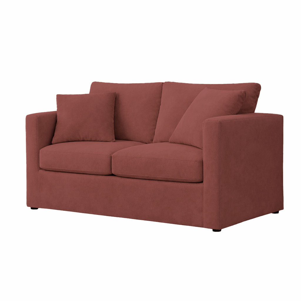 Merlot Red Stretch Suede Custom Furniture Slipcover