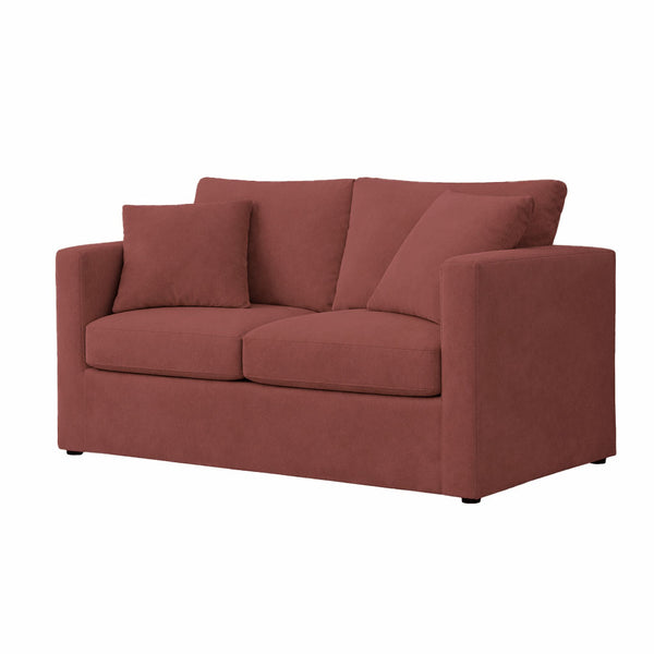 Merlot Red Stretch Suede Custom Furniture Slipcover