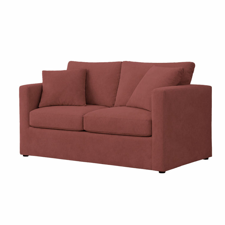 Merlot Red Stretch Suede Custom Furniture Slipcover