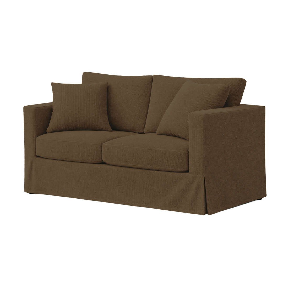 Mocha Brown Performance Twill Custom Furniture Slipcover