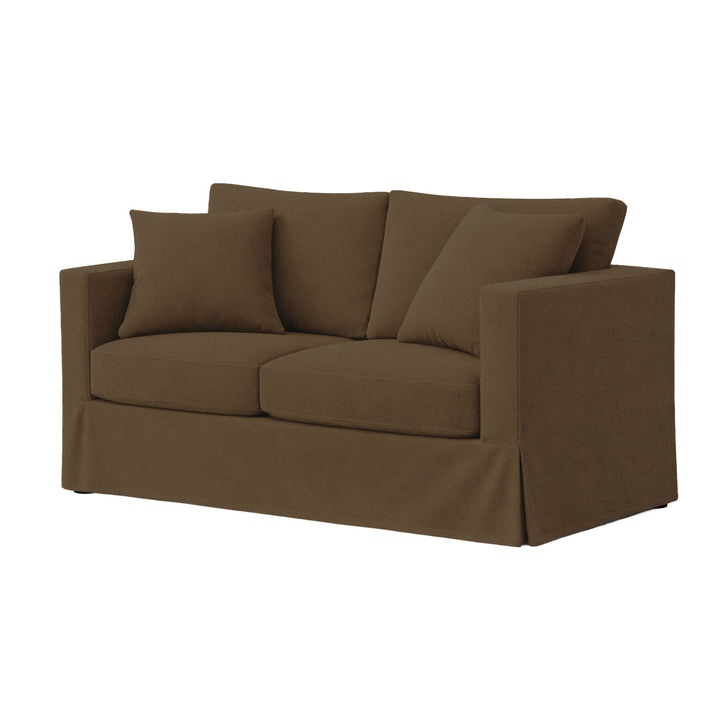 Mocha Brown Performance Twill Custom Furniture Slipcover