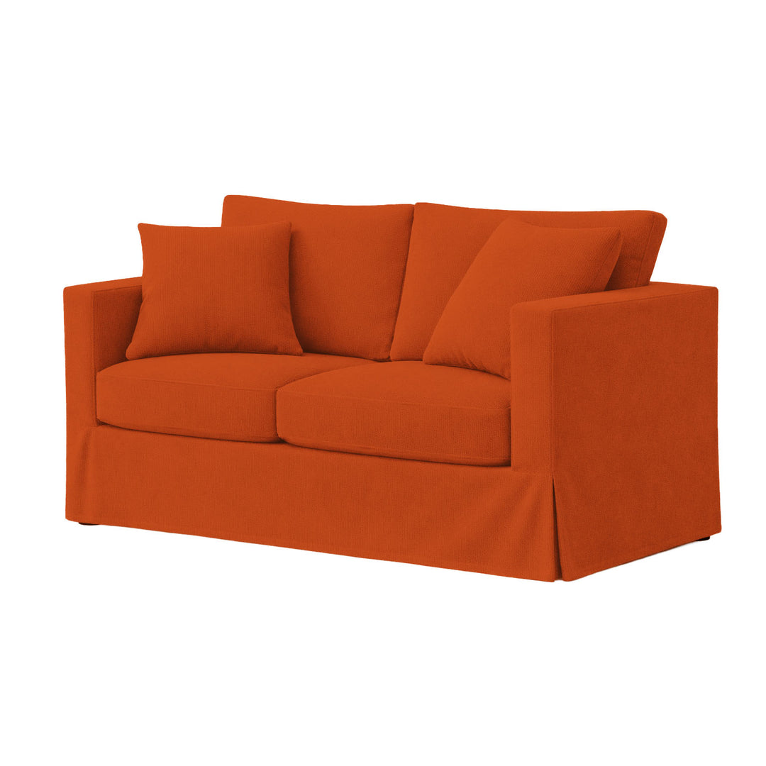 Burnt Orange Canvas Custom Furniture Slipcover