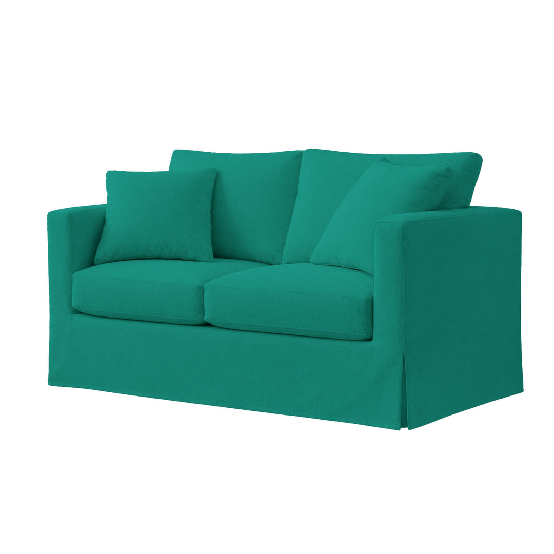 SunReal® Peacock Blue Custom Furniture Slipcover