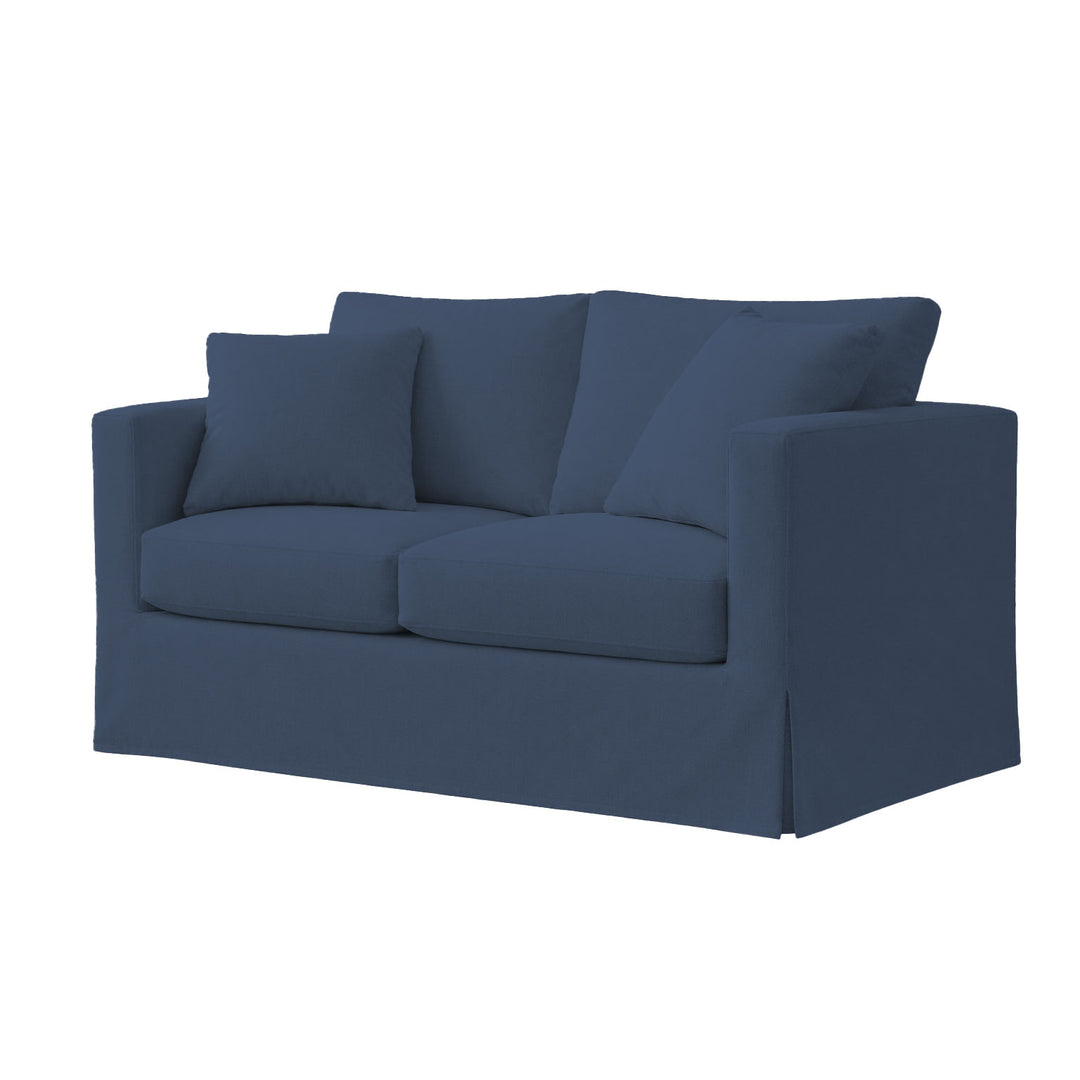 Navy Blue Canvas Custom Furniture Slipcover