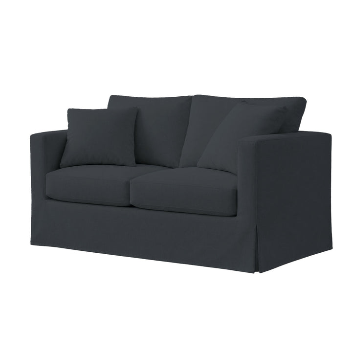 SunReal® Solid Black Custom Furniture Slipcover