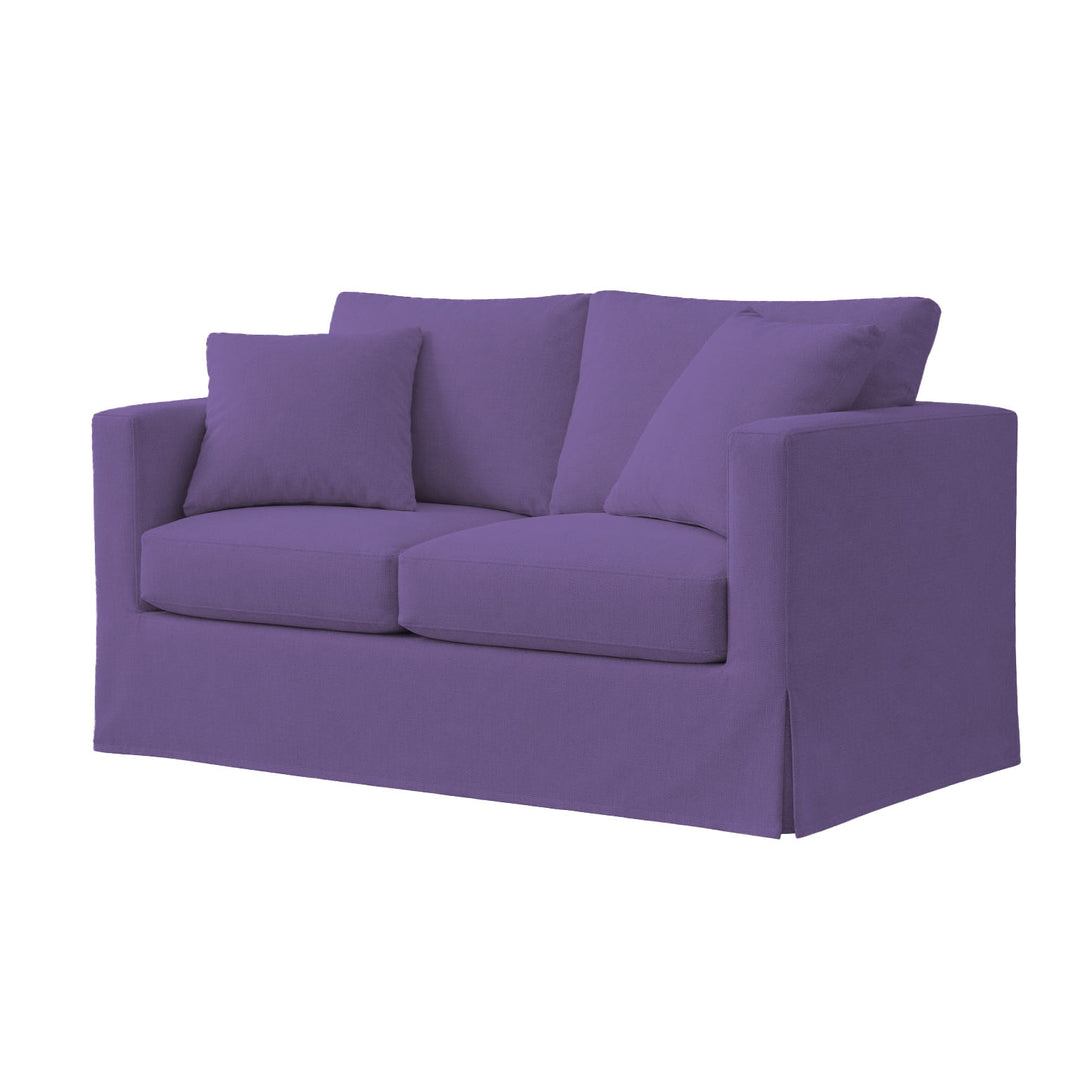 Purple Poplin Custom Furniture Slipcover