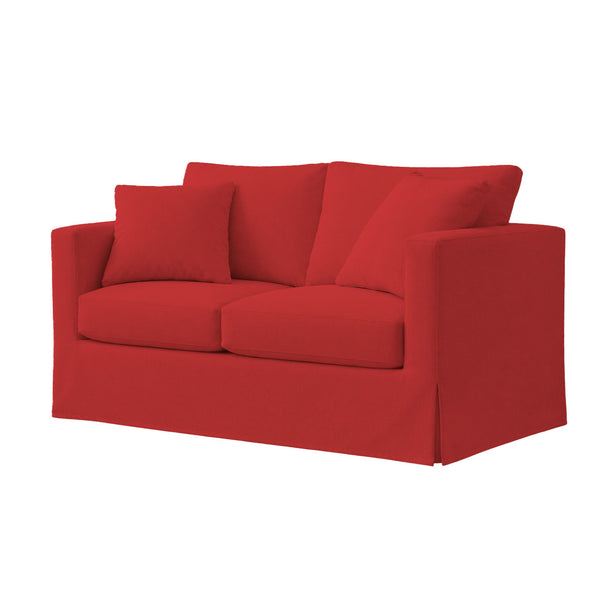 True Red Canvas Custom Furniture Slipcover