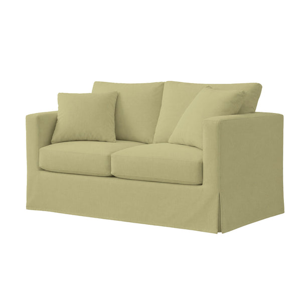 Light Green Denim Custom Furniture Slipcover