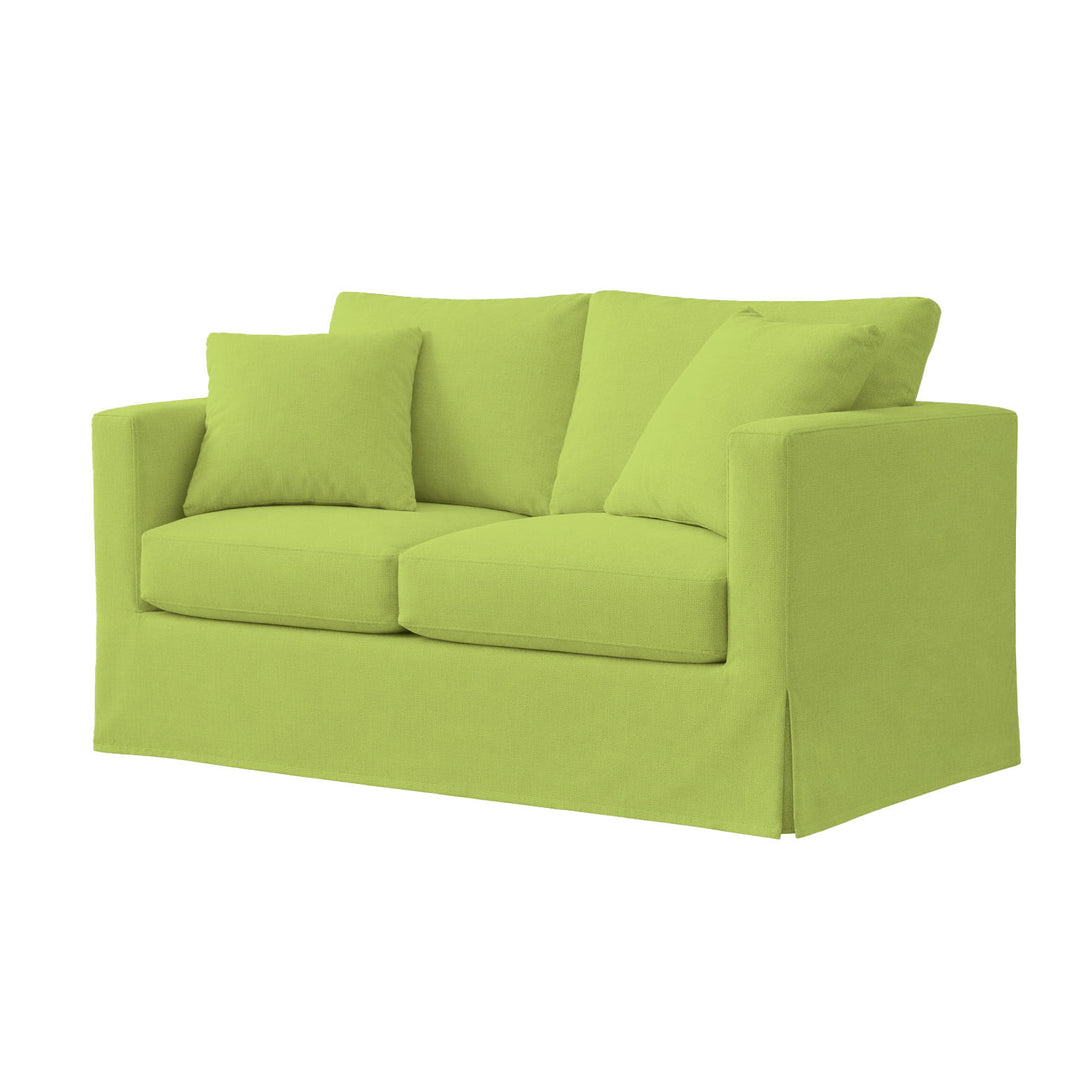 Lime Green Poplin Custom Furniture Slipcover