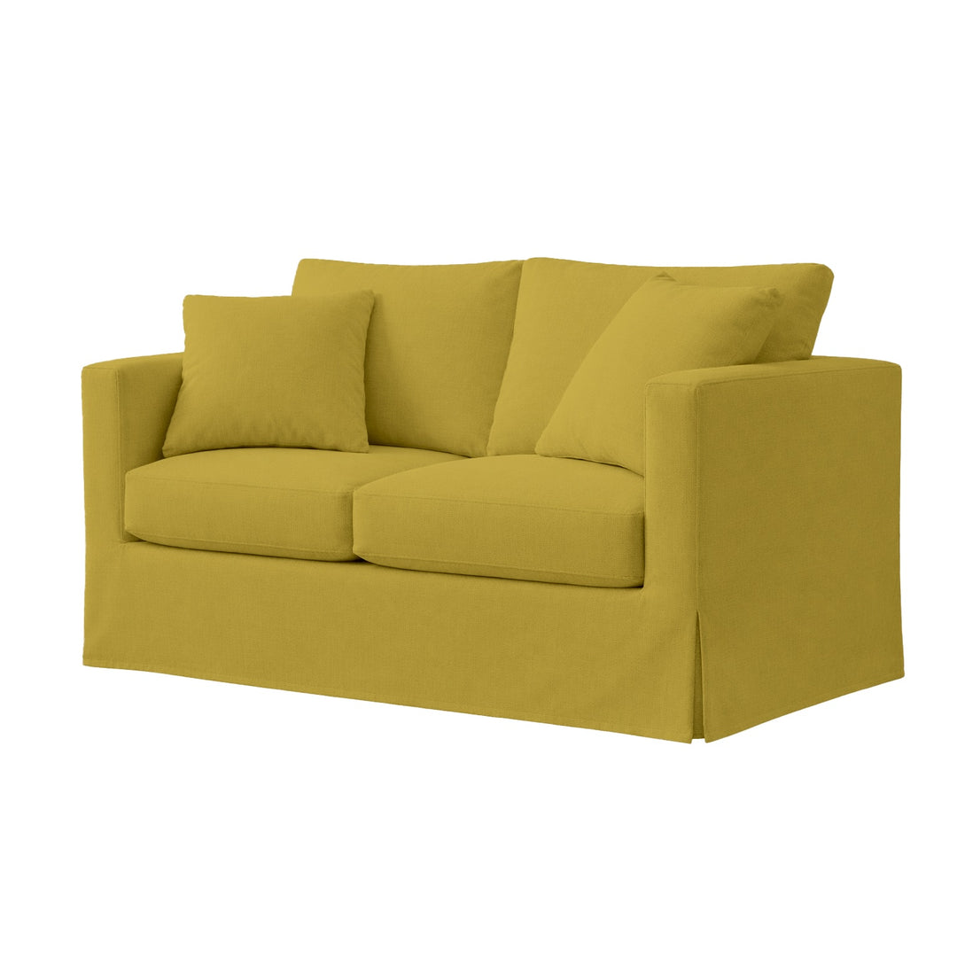Golden Yellow Poplin Custom Furniture Slipcover