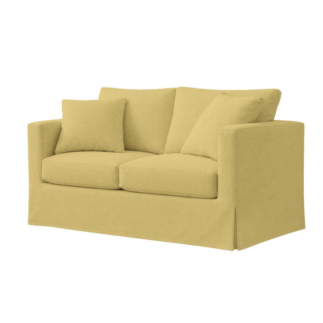 Mustard Yellow Poplin Custom Furniture Slipcover