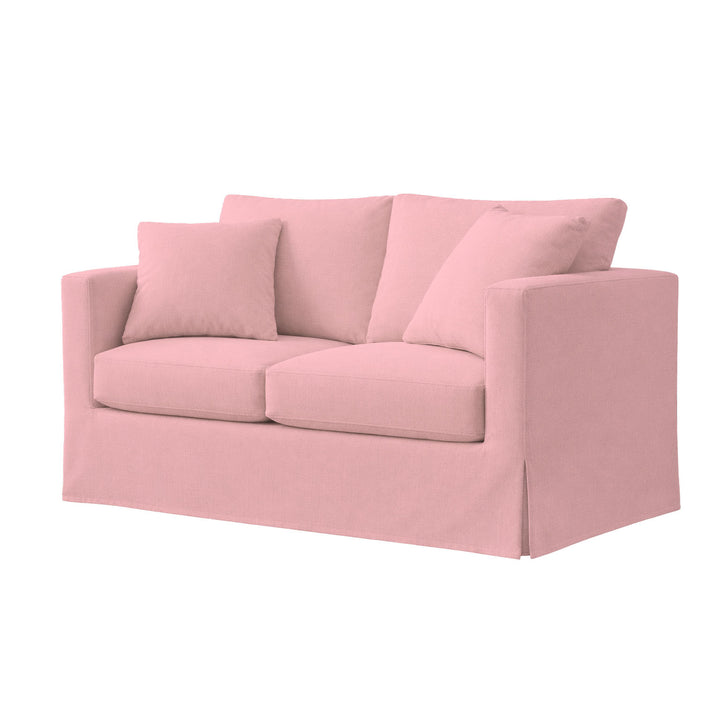 Blush Pink Canvas Custom Furniture Slipcover