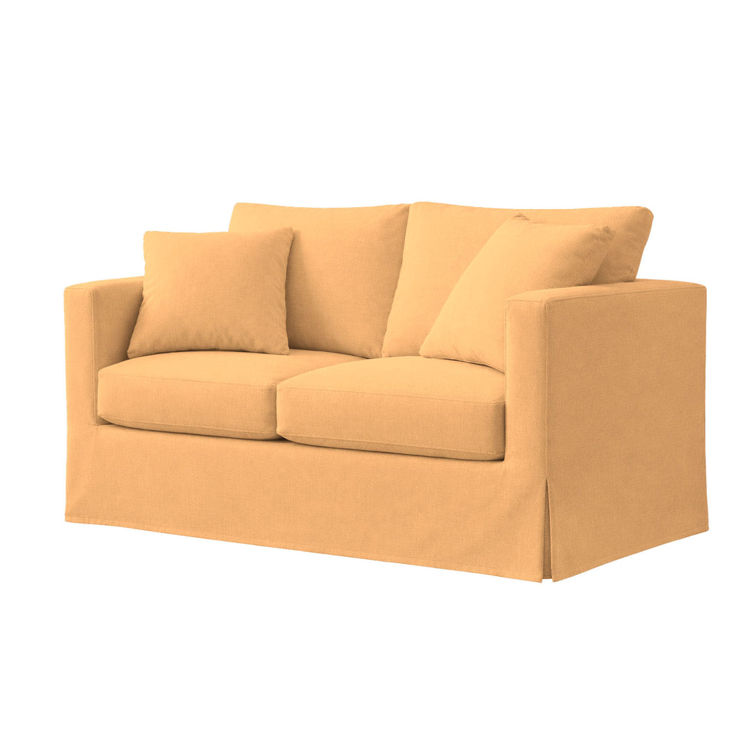 Salmon Poplin Custom Furniture Slipcover