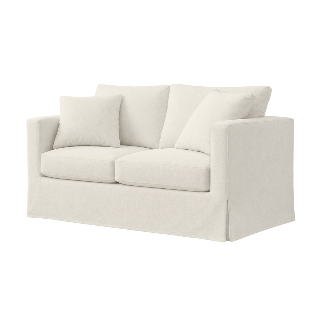 Off-White Twill Custom Furniture Slipcover