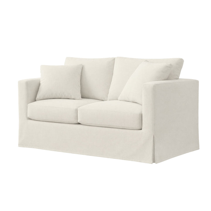 Off-White Twill Custom Furniture Slipcover