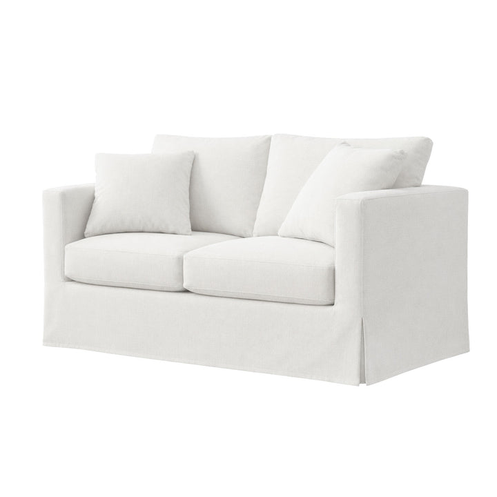 SunReal® Solid White Custom Furniture Slipcover