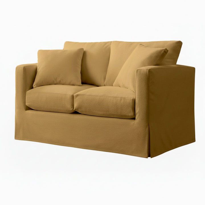 Extra Soft Beige Velour Custom Furniture Slipcover