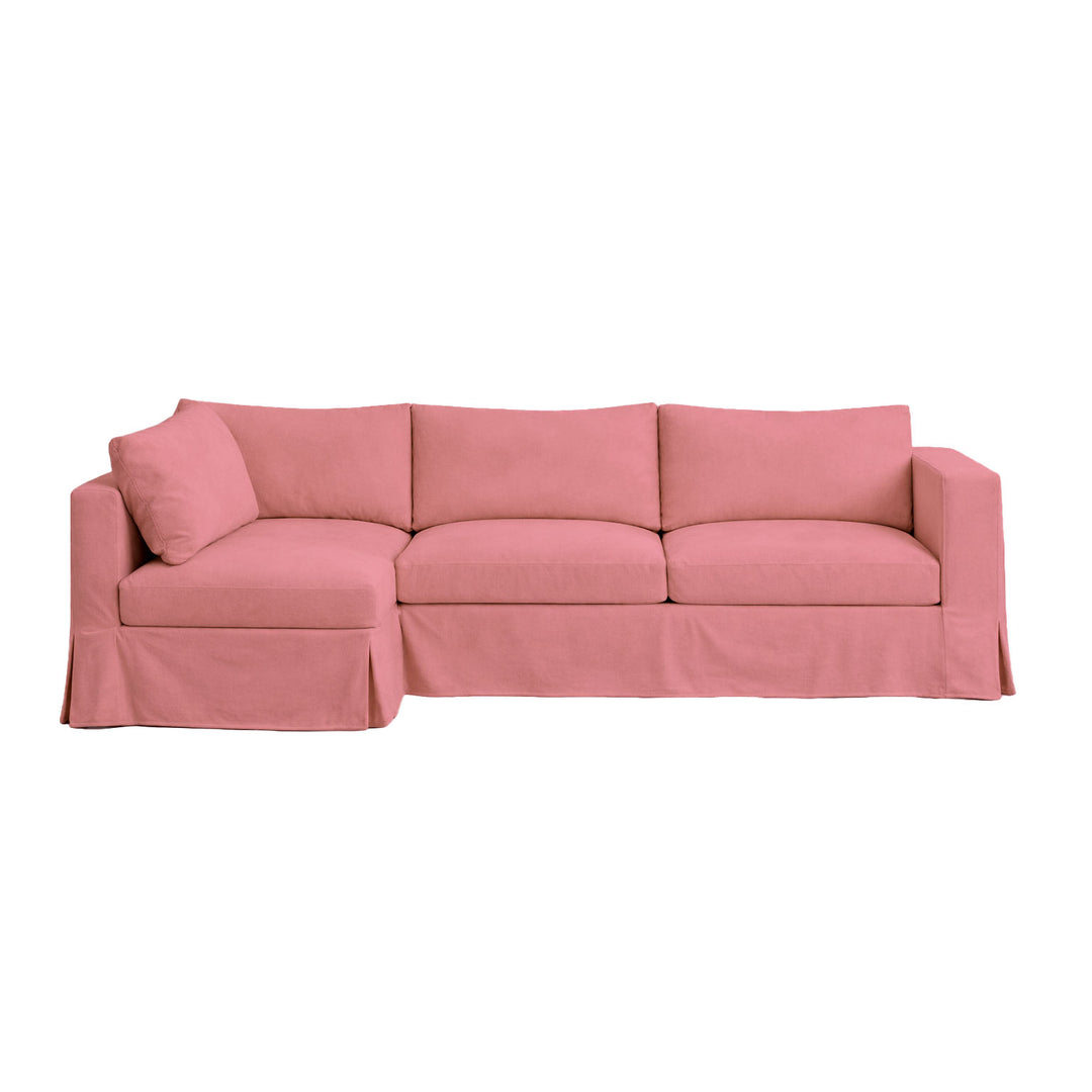 Rose Pink SuedeTouch Custom Sectional Slipcover