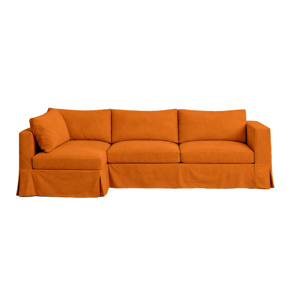 Spice Orange SuedeTouch Custom Sectional Slipcover