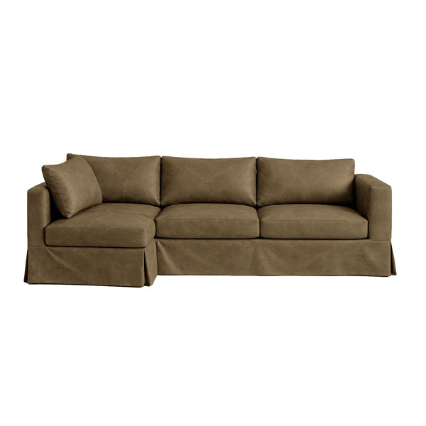 Saddle Brown SuedeTouch Custom Sectional Slipcover
