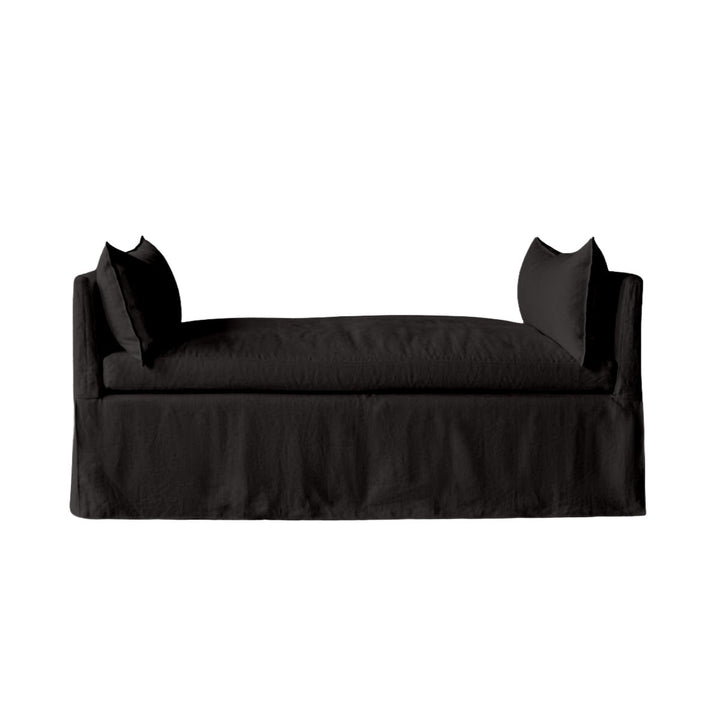 SunReal® Solid Black Custom Furniture Slipcover